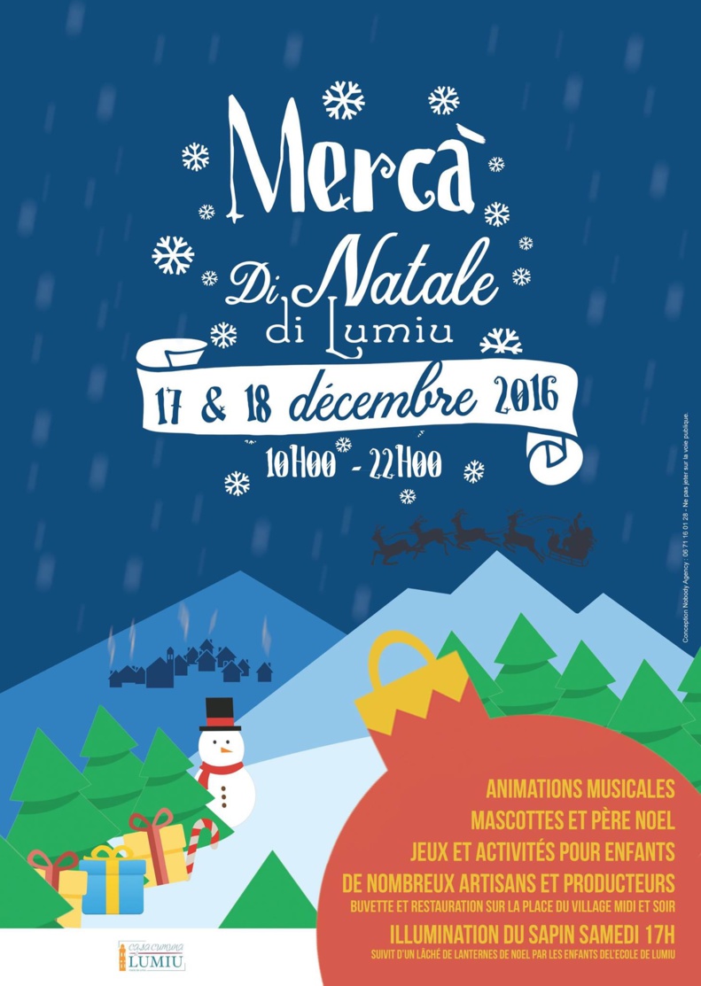 U Mercà di Natale di Lumiu débute demain samedi 17 décembre pour 2 jours ! U Mercà di Natale di Lumiu débute demain samedi 17 décembre pour 2 jours !