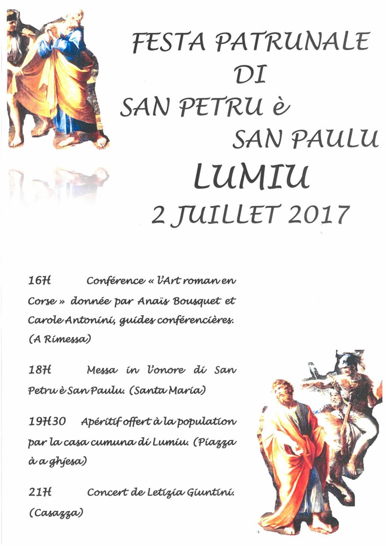 Festa di San Petru è San Paulu le 2 juillet 2017