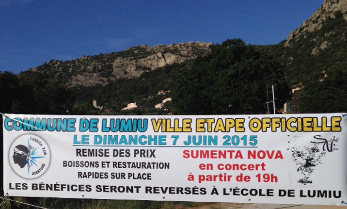 7 JUIN 2015 : CORSICA RAID AVENTURE et SOIREE ANIMEE PAR SUMENTA NOVA