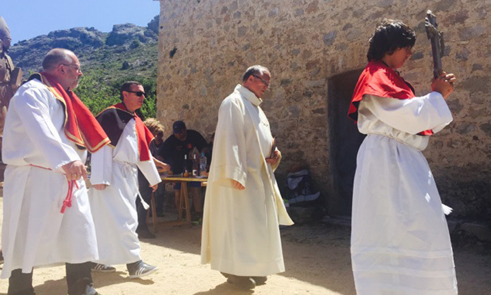 messe dans la chapelle di l' Annunziata et la procession