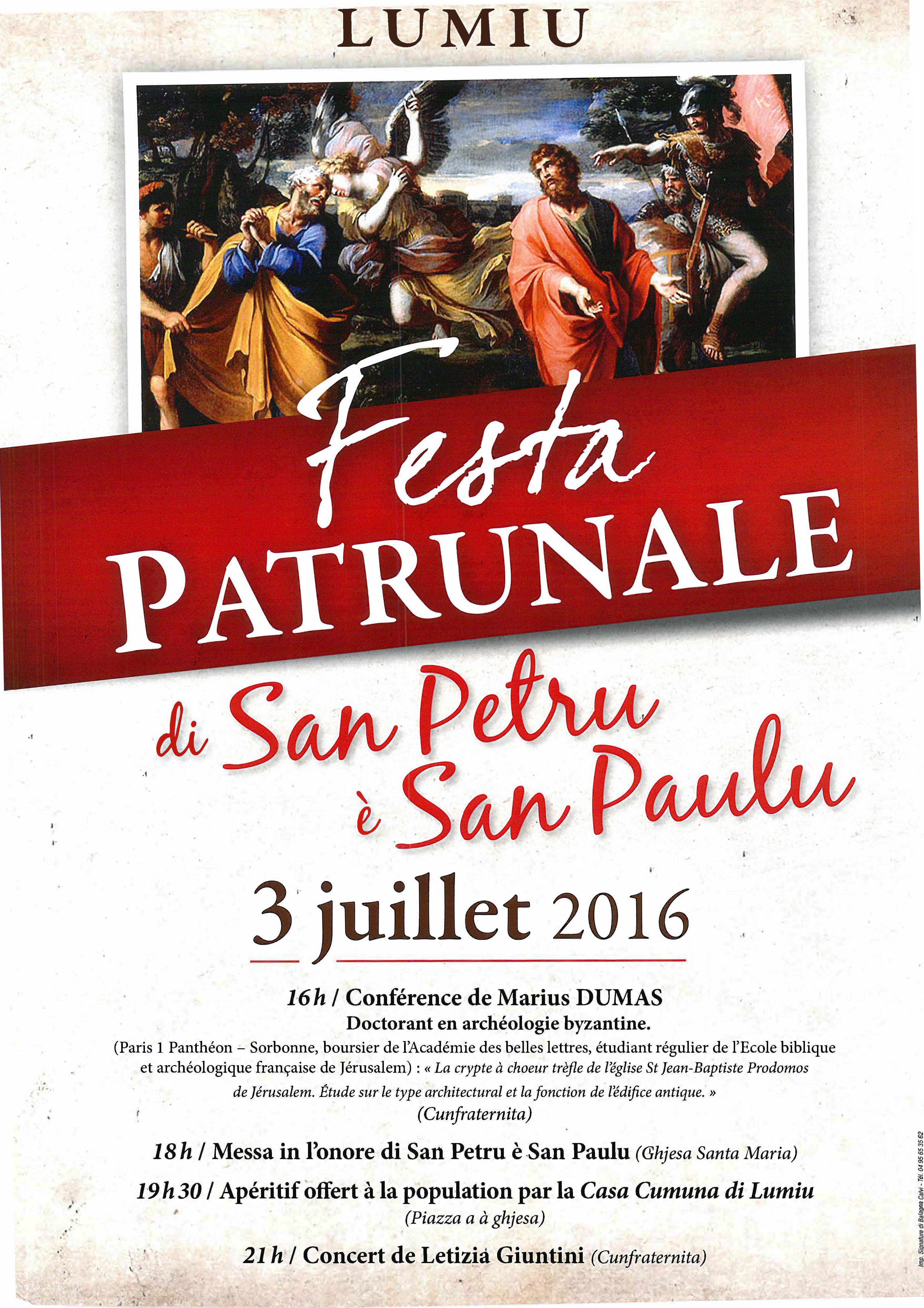 Festa Patronale di San Petru è San Paulu u 3 di lugliu